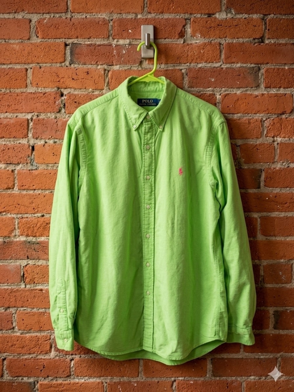 Ralph Lauren Bright Lime Green Button-Down Shirt